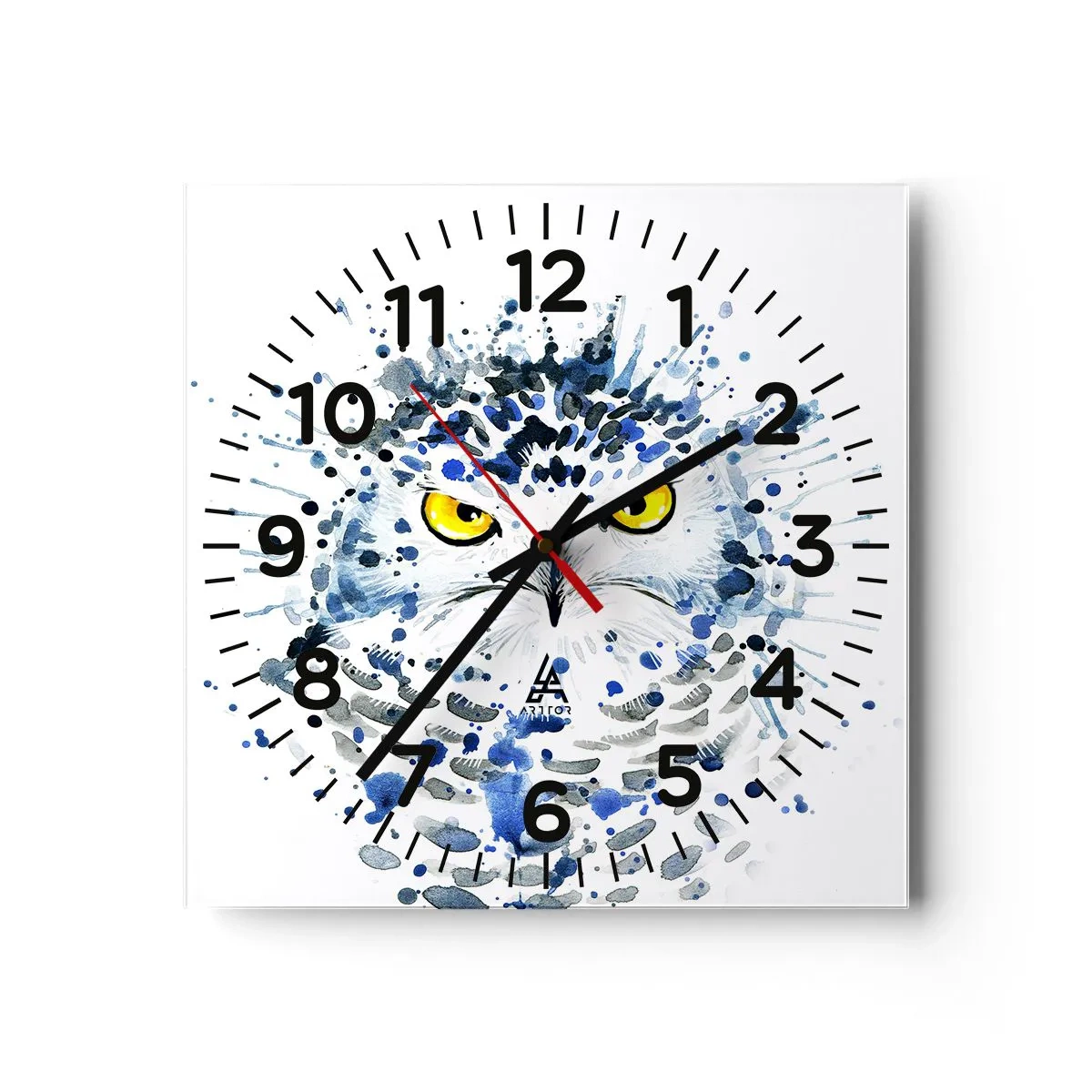 Reloj de pared - Reloj de vidrio - Directo a los ojos - 30x30 cm