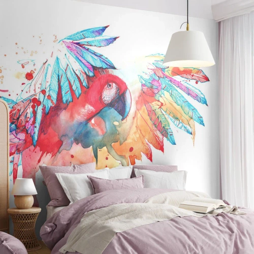 Fotomural Standard Eco - . - Loro, Pájaro, Abstracción - 450x315 cm