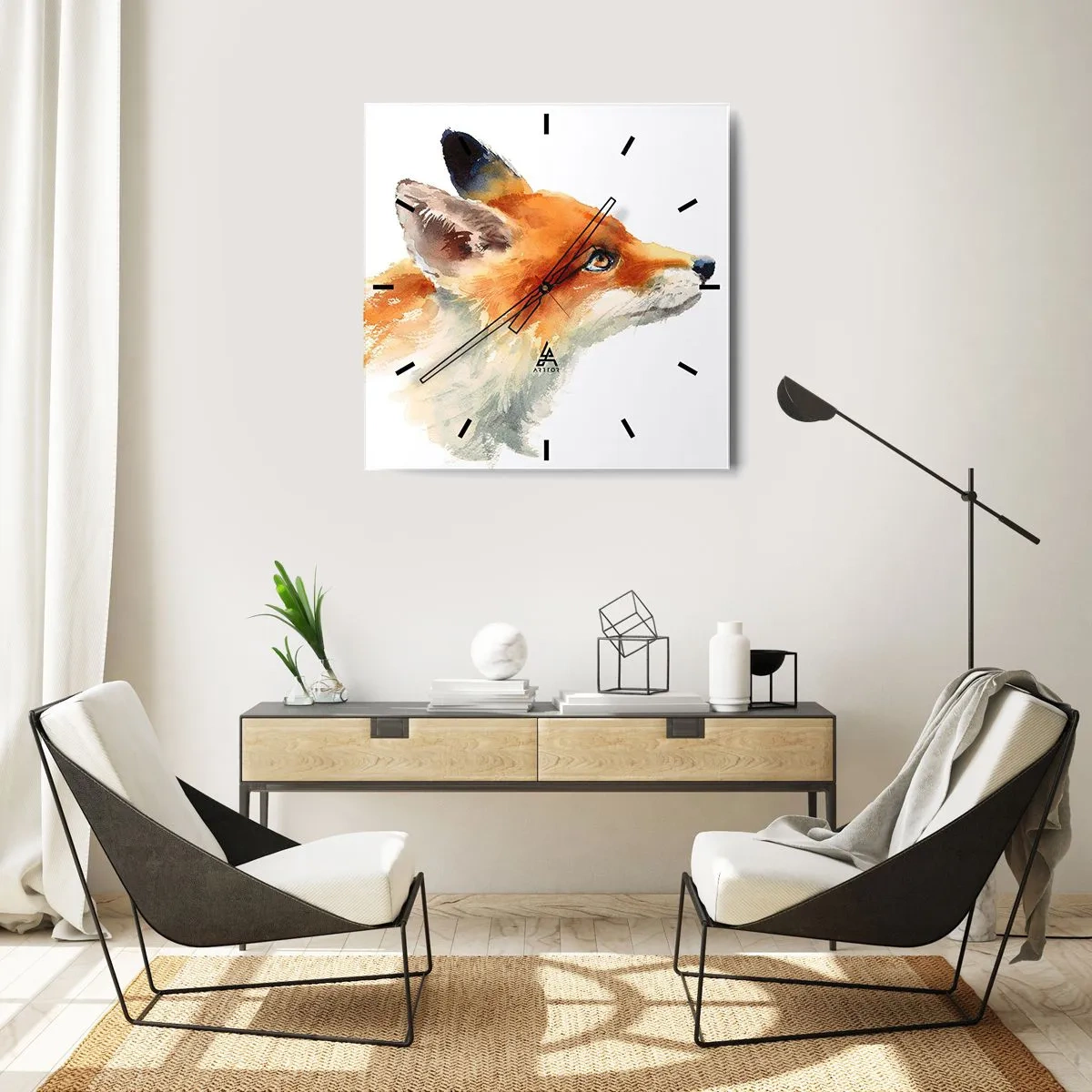 Reloj de pared - Reloj de vidrio - Nunca se es demasiado cuidadoso - 30x30 cm