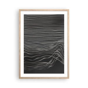 Póster en marco roble claro - Ritmo y acento - 50x70 cm