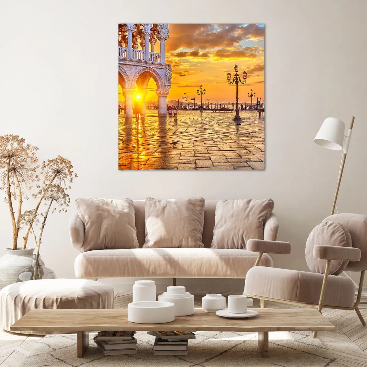 Cuadro sobre lienzo - Impresión de Imagen - ¿Dónde están todos? - 70x70 cm