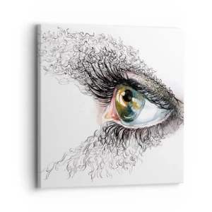 Cuadro sobre lienzo - Impresión de Imagen - Mira directamente a tu alma - 30x30 cm