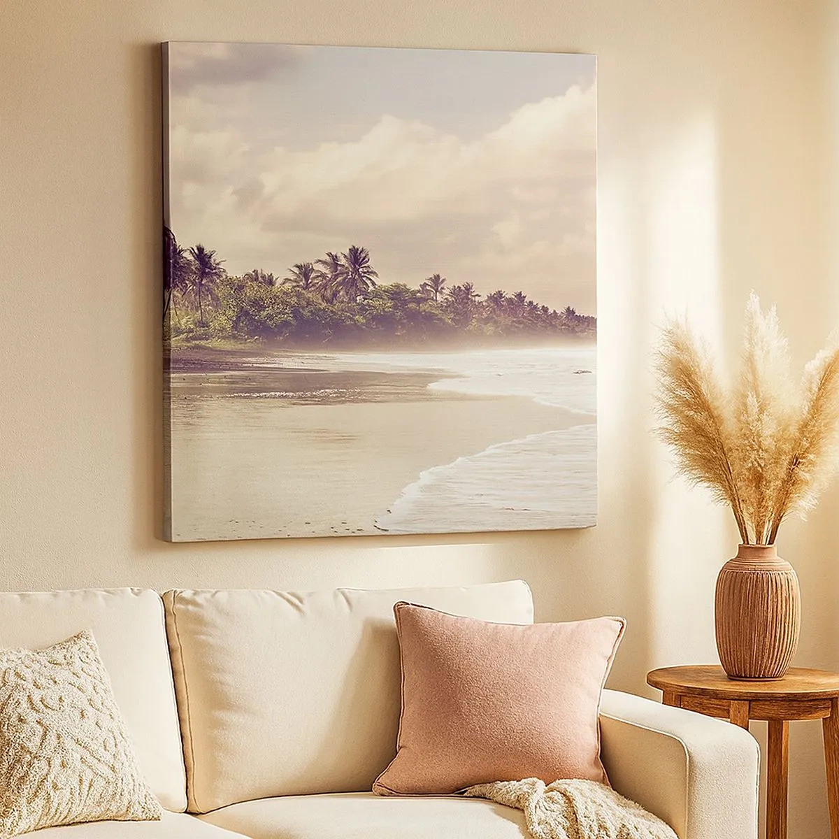 Cuadro sobre lienzo - Impresión de Imagen - La caricia de las olas - 30x30 cm