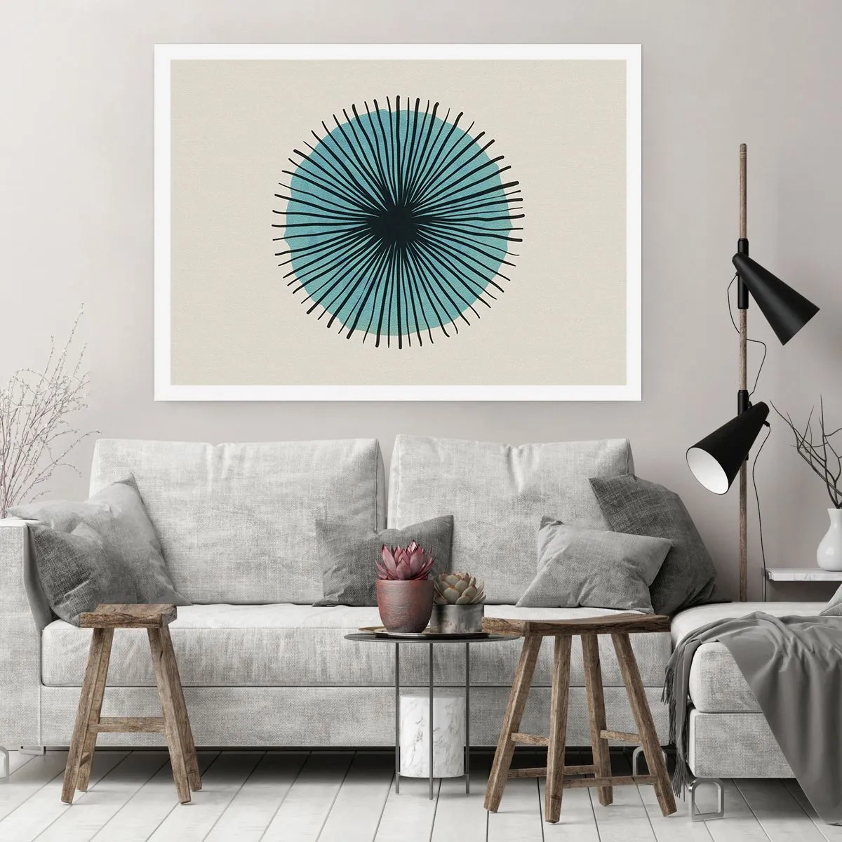 Póster - Radiante en azul - 50x40 cm