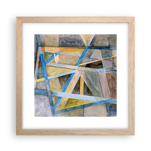 Póster en marco roble claro - ¿Recto o inclinado? - 30x30 cm