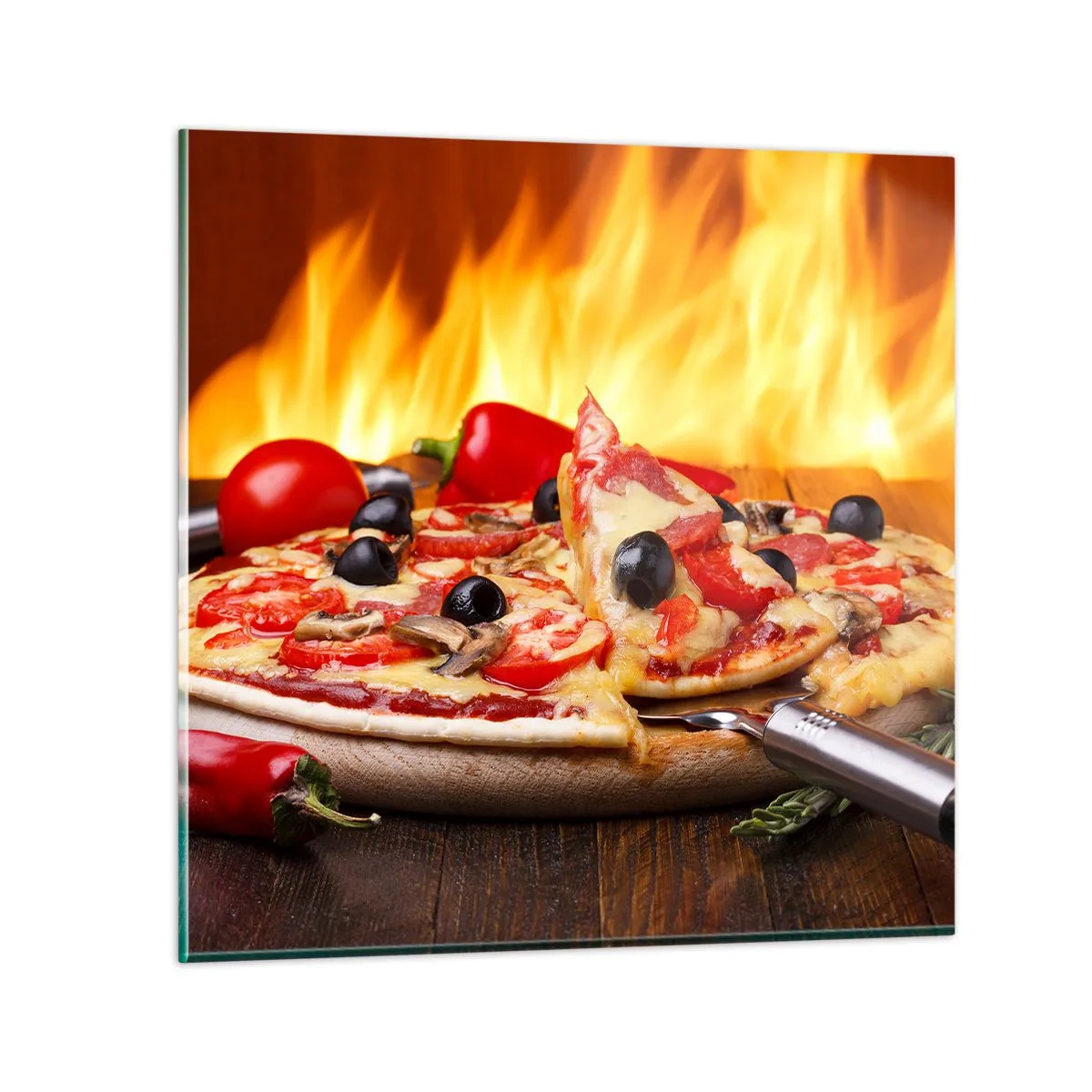 Cuadro sobre vidrio - Impresiones sobre Vidrio - Desde Italia con amor - 50x50 cm