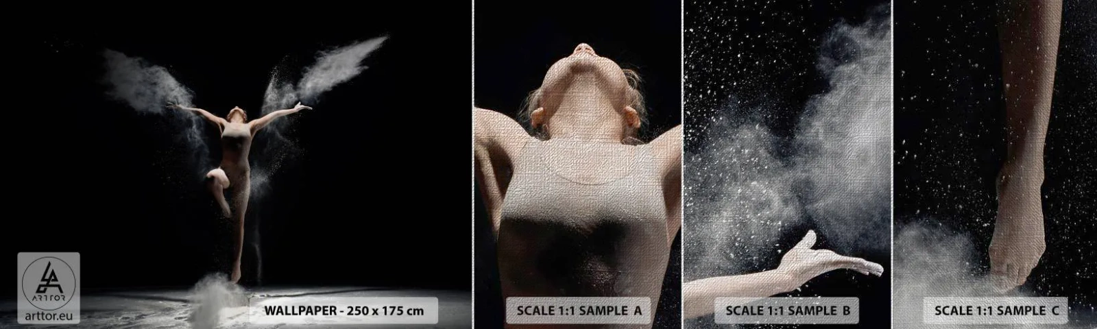 Muestra de fotomural Premium Canvas - Los duendes existen - Abstracción, Bailarín, Gimnasta - 100x30 cm