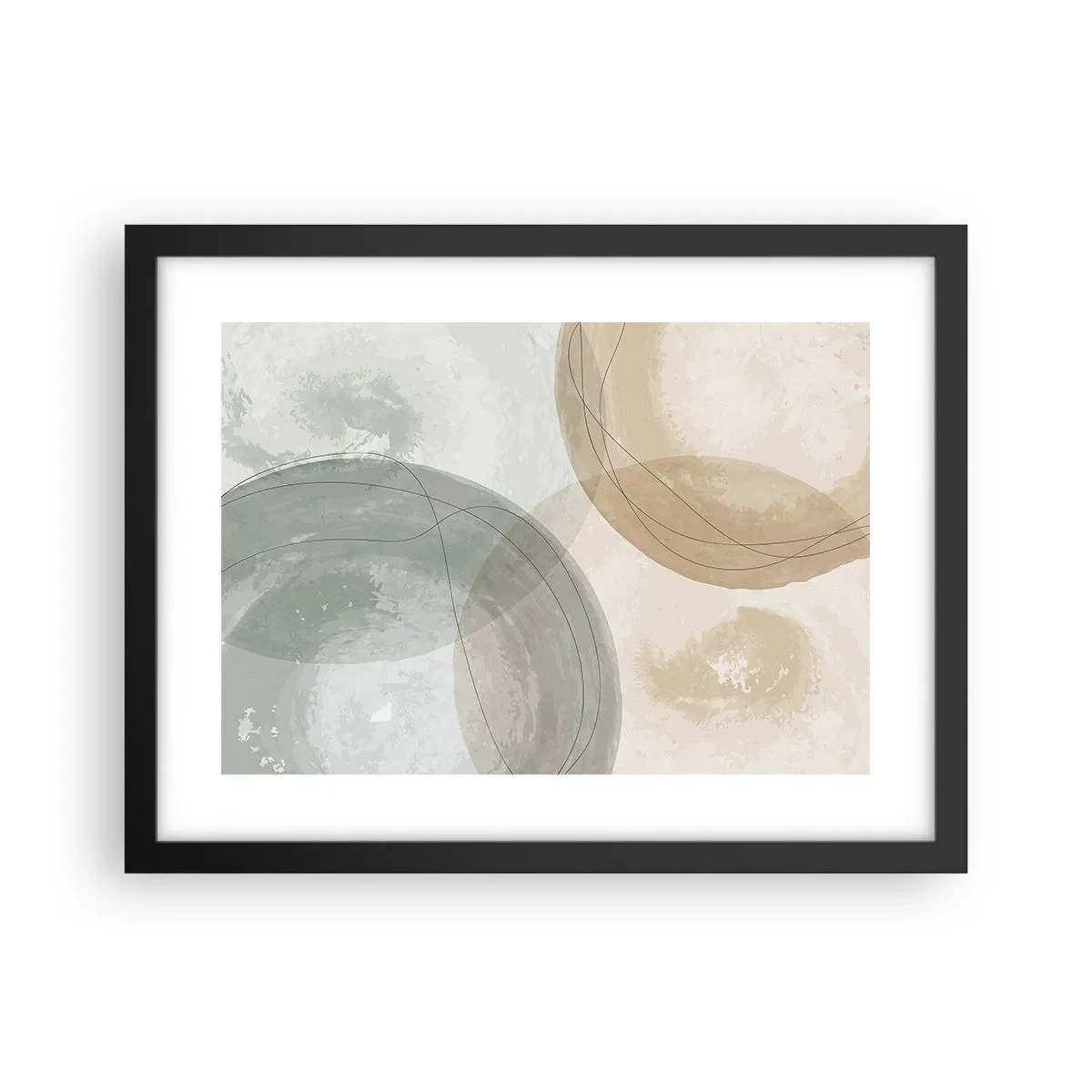 Póster en marco negro - Mundos que se entrecruzan - 40x30 cm