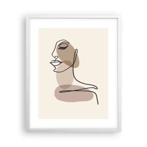 Póster en marco blanco - Escucharse a sí misma - 40x50 cm