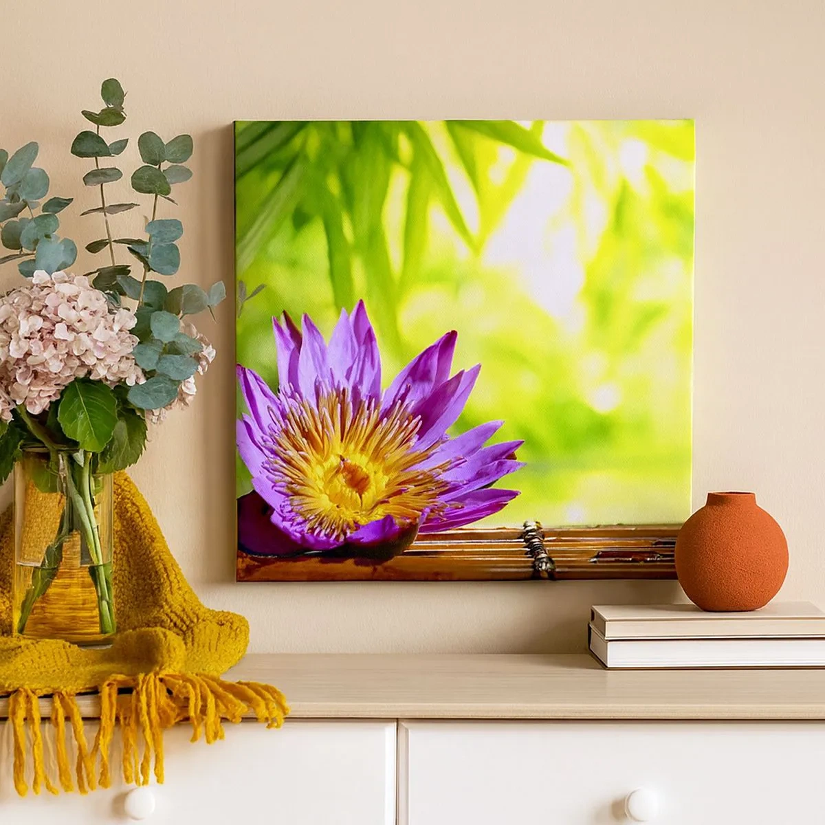 Cuadro sobre lienzo - Impresión de Imagen - Bajo el sol de Asia - 30x30 cm