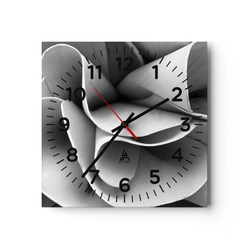 Reloj de pared - Reloj de vidrio - Sucede en el espacio - 40x40 cm