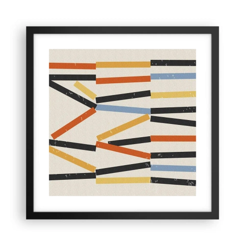 Póster en marco negro - Composición horizontal - 40x40 cm