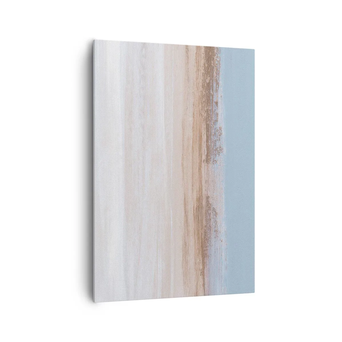 Cuadro sobre lienzo - Impresión de Imagen - Un paisaje sutil en tonos pastel de azul y beige. - 70x100cm - Paisaje ambiguo - Decoración de pared moderna para salón y dormitorio ARTTOR