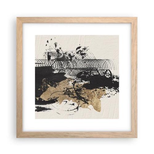 Póster en marco roble claro - Composición con pasión - 30x30 cm