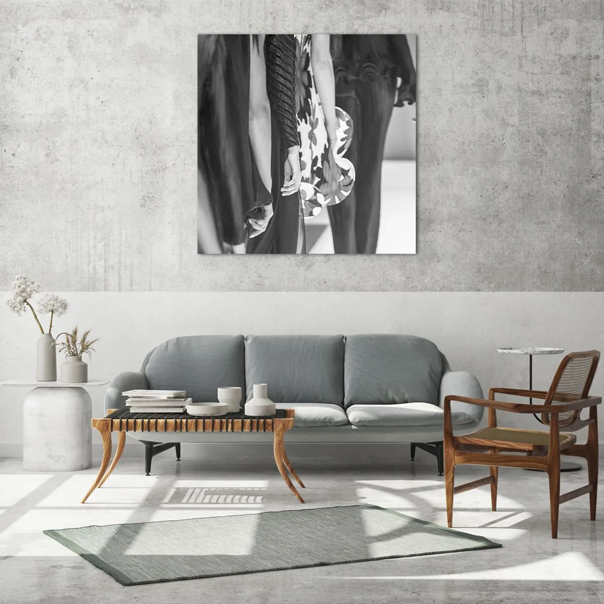 Cuadro sobre vidrio - Impresiones sobre Vidrio - Un desfile con estilo - 70x70 cm