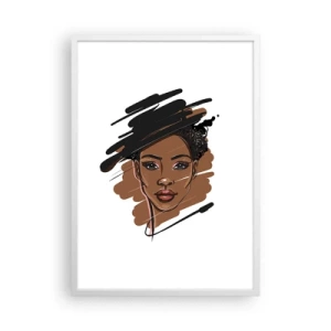 Póster en marco blanco - Dulce como el chocolate - 50x70 cm