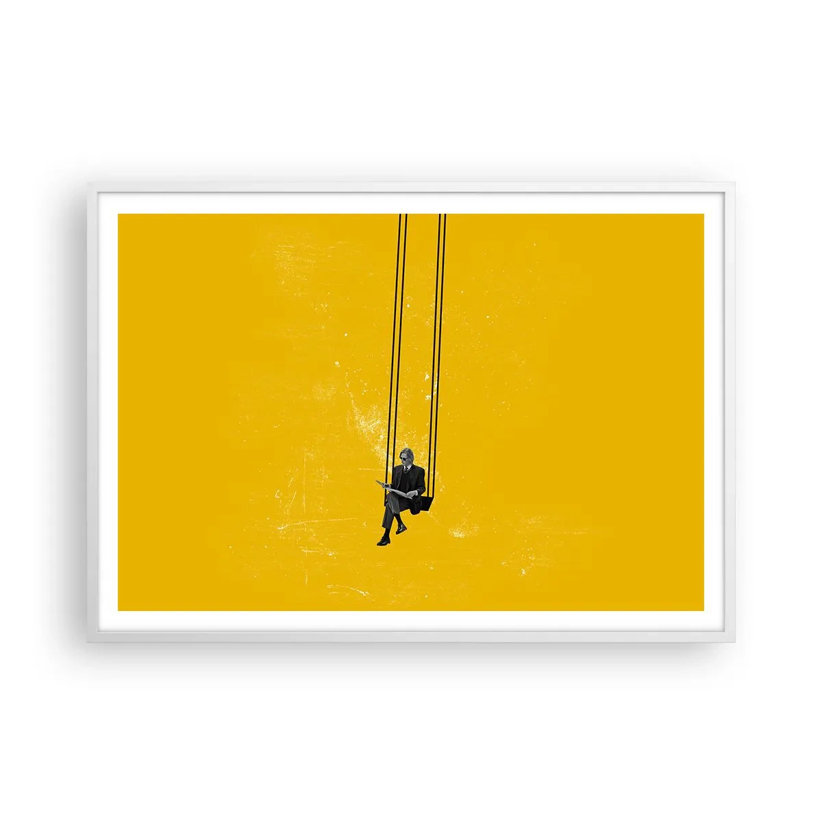 Póster en marco blanco - Un día como cualquier otro - 100x70 cm