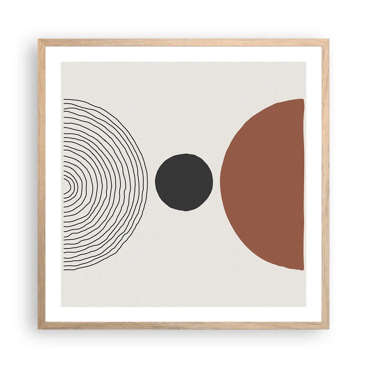 Póster en marco roble claro - En el centro de la atención - 60x60 cm