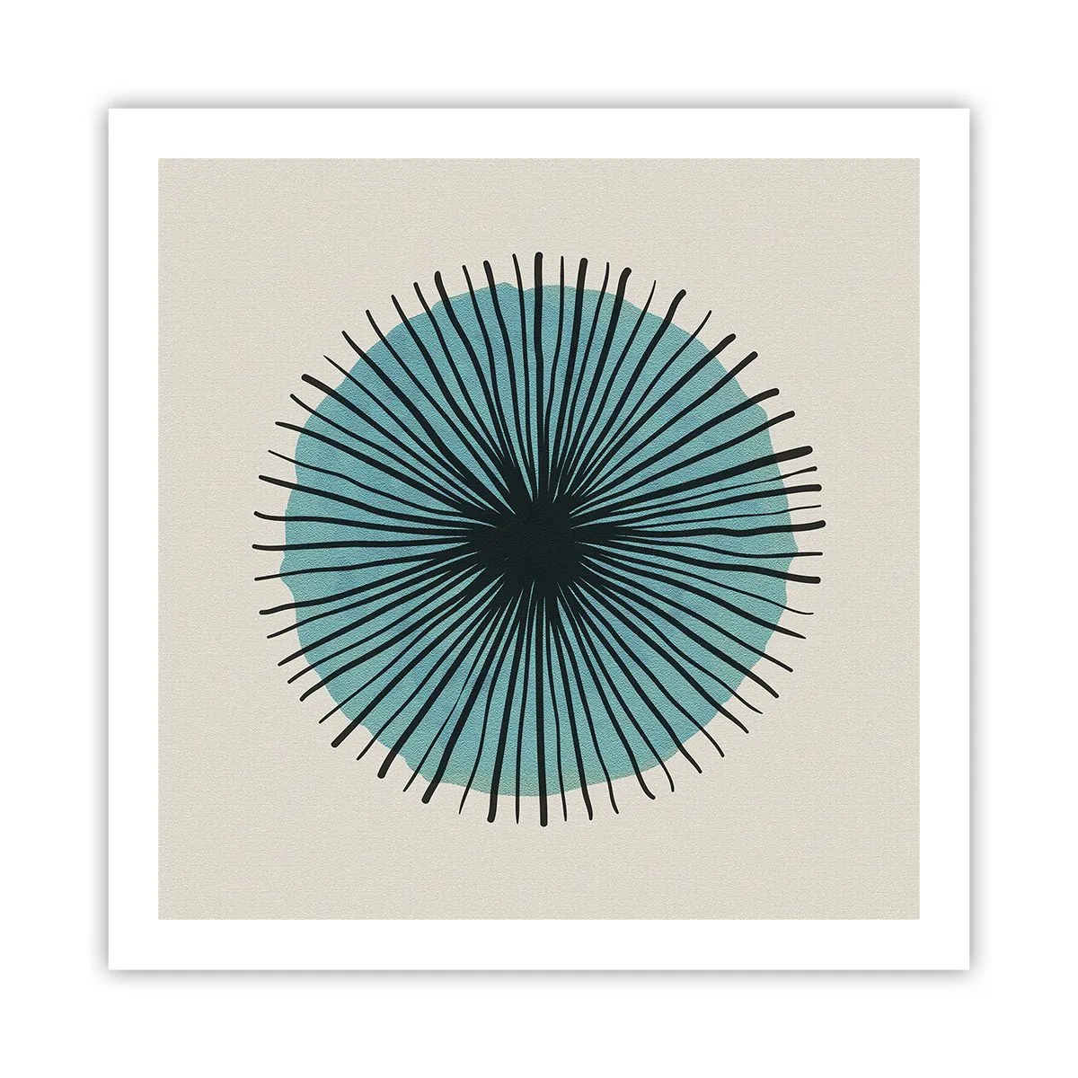 Póster - Radiante en azul - 60x60 cm