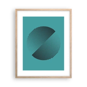 Póster en marco roble claro - El círculo: una variación geométrica - 40x50 cm