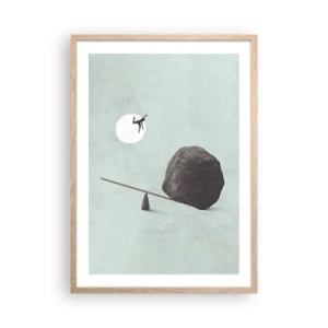 Póster en marco roble claro - Un sueño hecho realidad - 50x70 cm