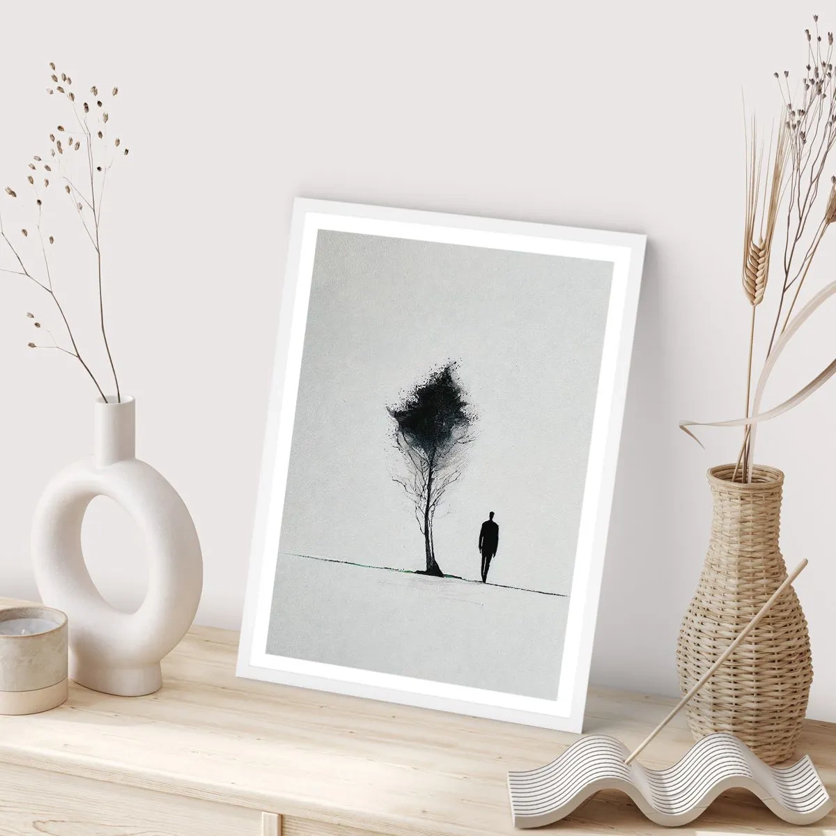 Póster en marco blanco - Todos deambulamos alguna vez - 70x100 cm