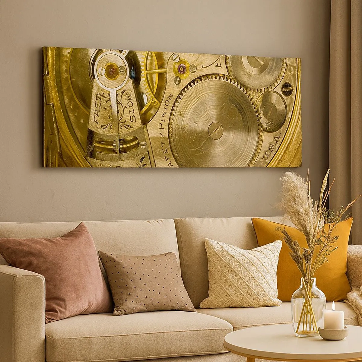 Cuadro sobre lienzo - Impresión de Imagen - Siga el ritmo de los tiempos - 100x40 cm