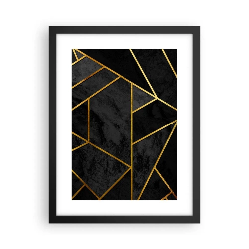 Póster en marco negro - Oscuridad y brillo - 30x40 cm