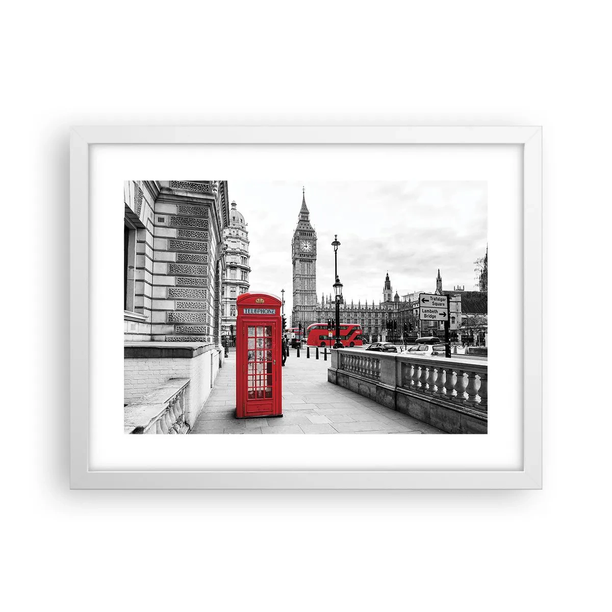 Póster en marco blanco - Sin duda, Londres - 40x30 cm