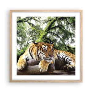 Póster en marco roble claro - Atentamente - 50x50 cm