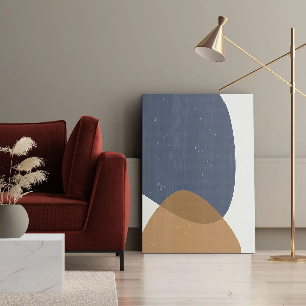 Cuadro sobre lienzo - Impresión de Imagen - Óvalos e influencias - 65x120 cm