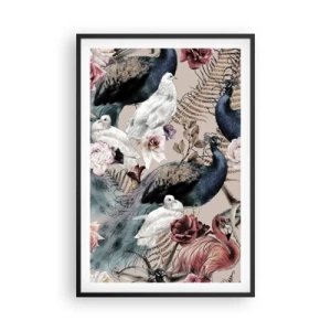 Póster en marco negro - En un jardín de palacio - 61x91 cm