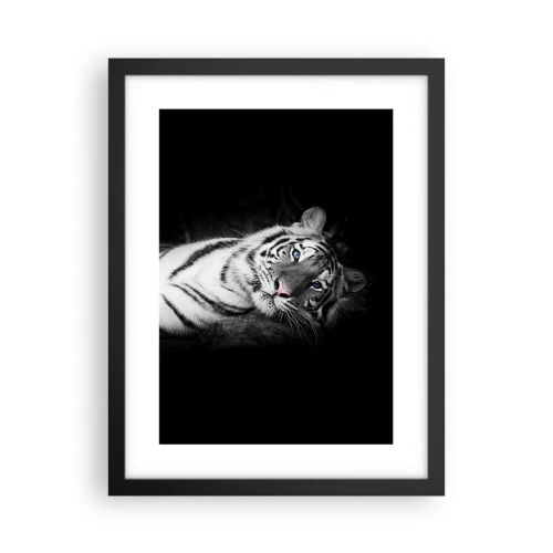 Póster en marco negro - Salvaje y tranquilo - 30x40 cm