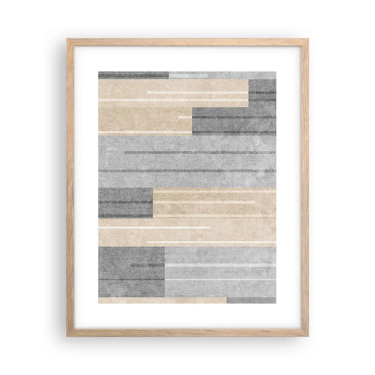 Póster en marco roble claro - Composición: sostener la vertical - 40x50 cm
