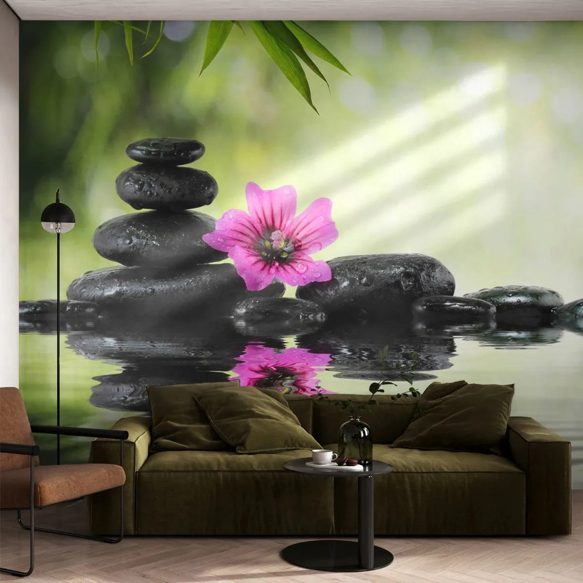 Fotomural Standard Eco - Tiempo para el alma - Flor, Cultura, Bambú - 400x280 cm