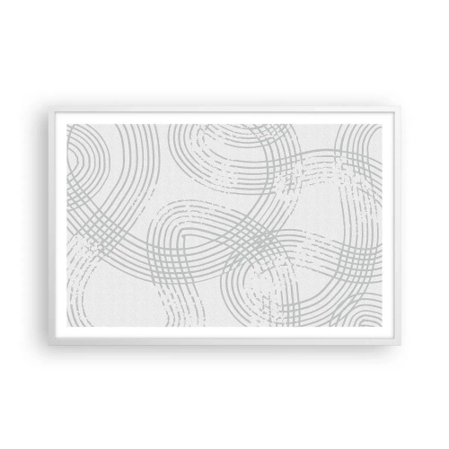 Póster en marco blanco - No hay camino recto - 91x61 cm