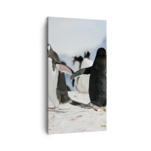 Cuadro sobre lienzo - Impresión de Imagen - Bailando en la nieve - 45x80 cm