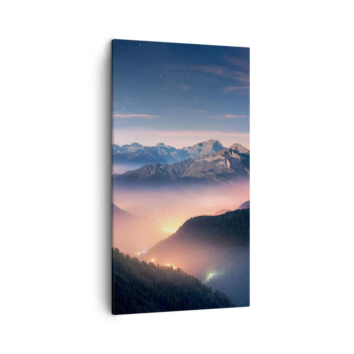 Cuadro sobre lienzo - Impresión de Imagen - Luz en los valles - 45x80 cm