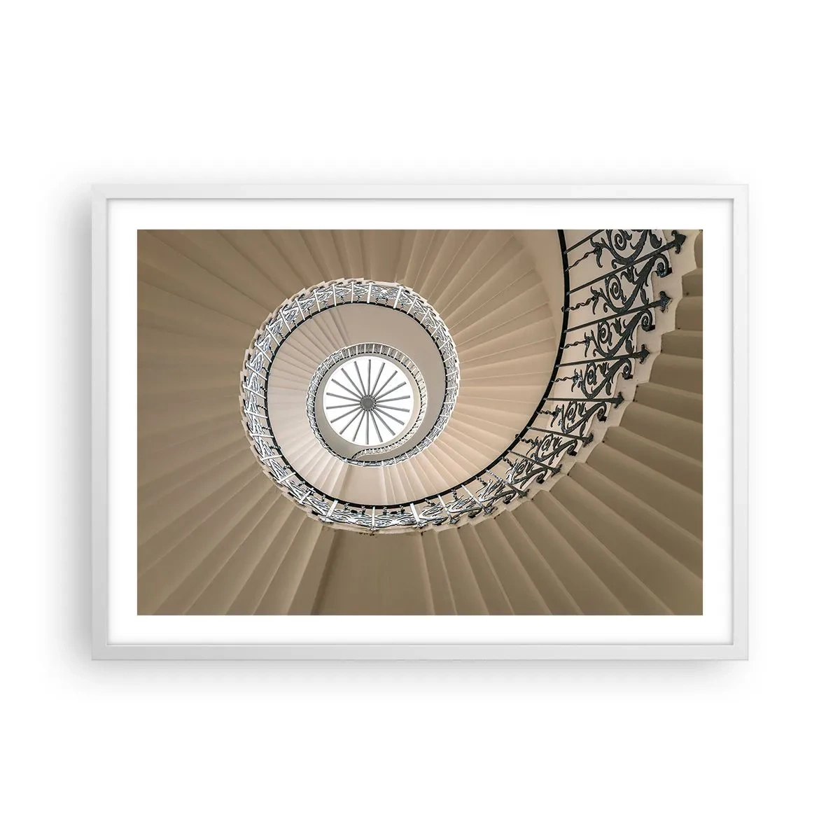 Póster en marco blanco - En el interior de una concha - 70x50 cm