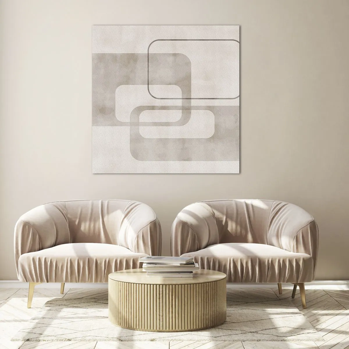 Cuadro sobre vidrio - Impresiones sobre Vidrio - Fuga geométrica - 60x60 cm