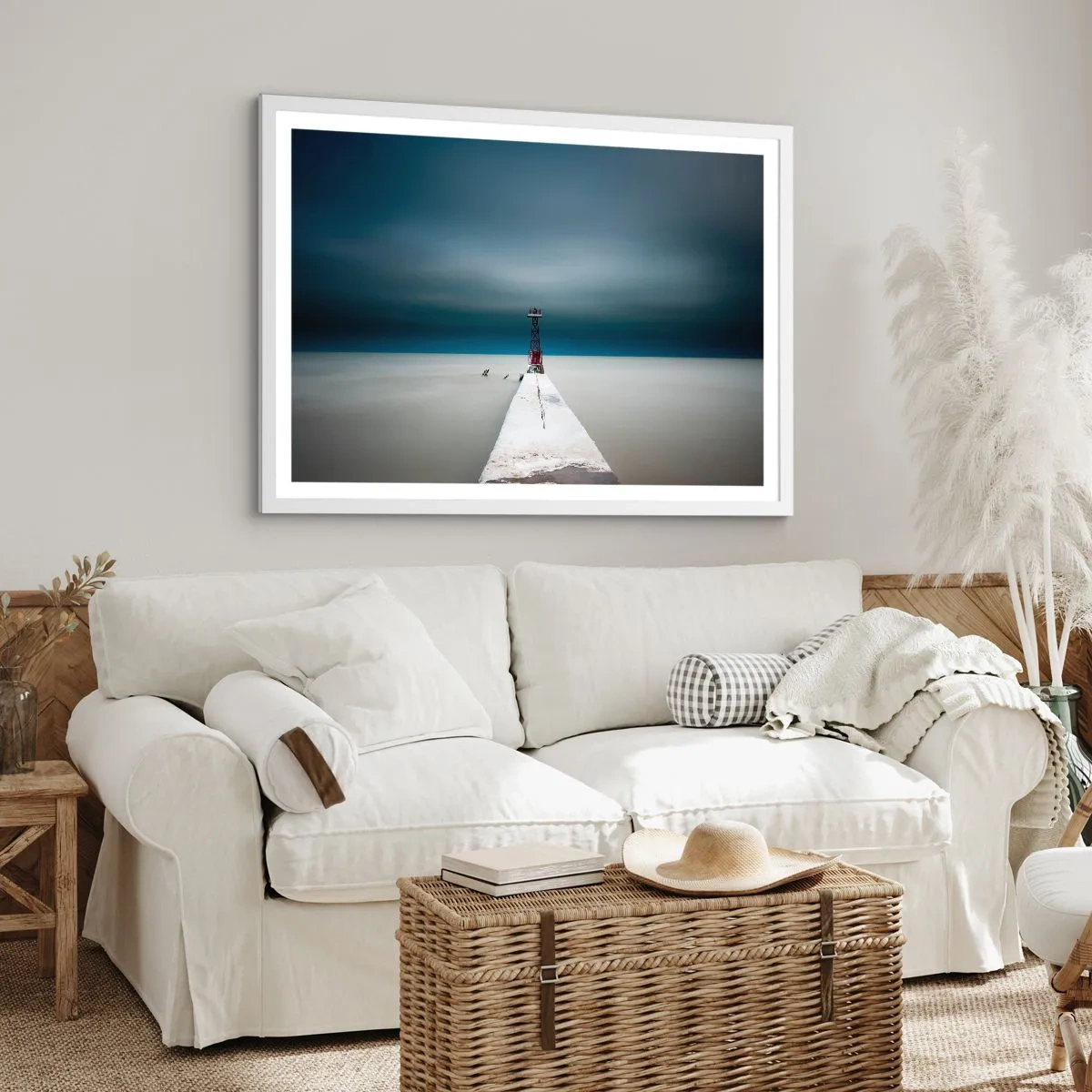 Póster en marco blanco - Encuentro con la inmensidad - 70x50 cm