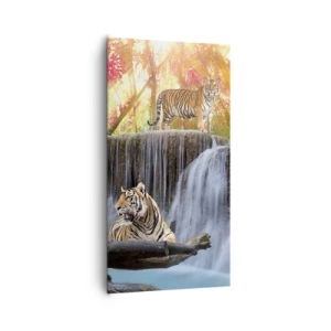 Cuadro sobre lienzo - Impresión de Imagen - Paisaje surrealista    - 65x120 cm