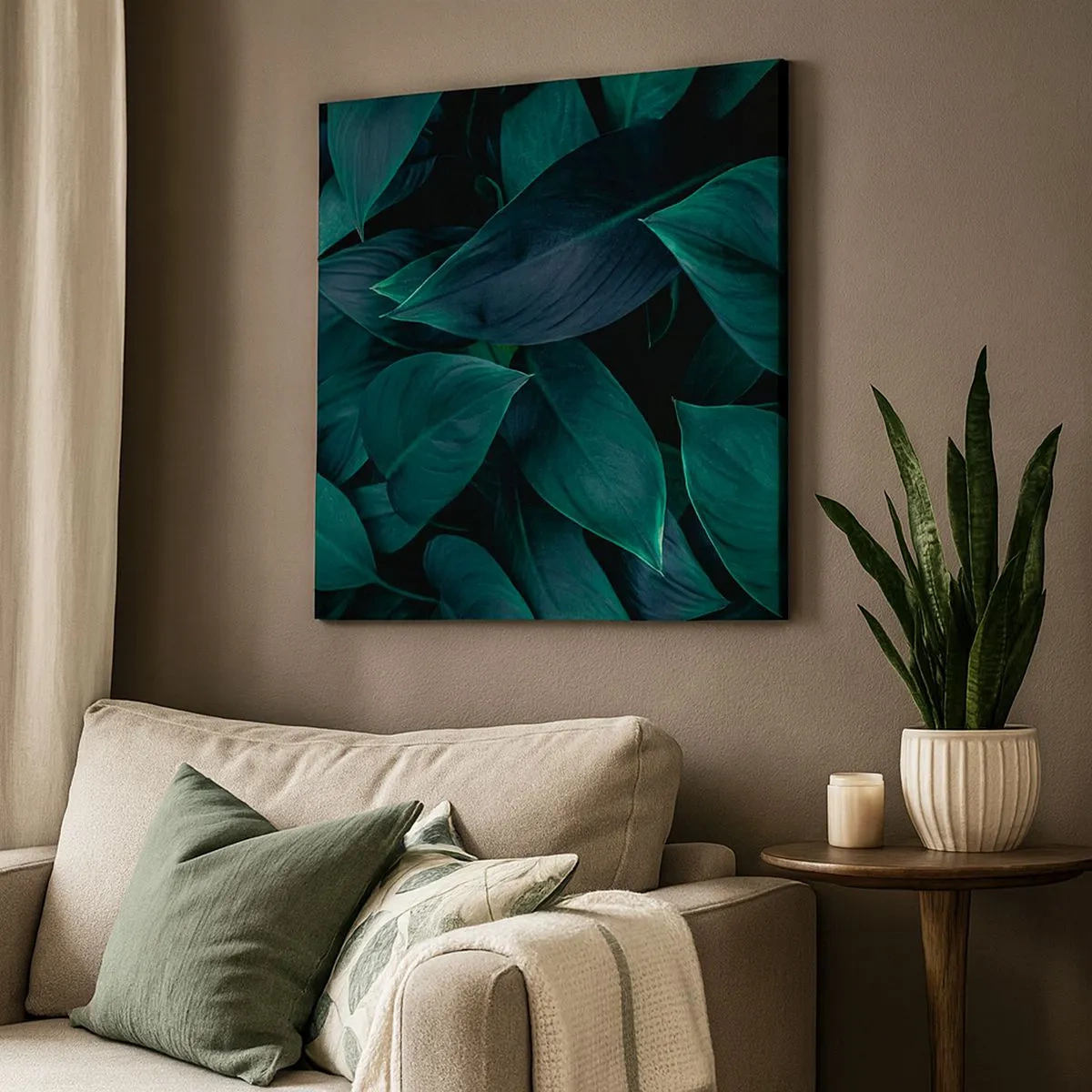 Cuadro sobre lienzo - Impresión de Imagen - El propio verde - 30x30 cm