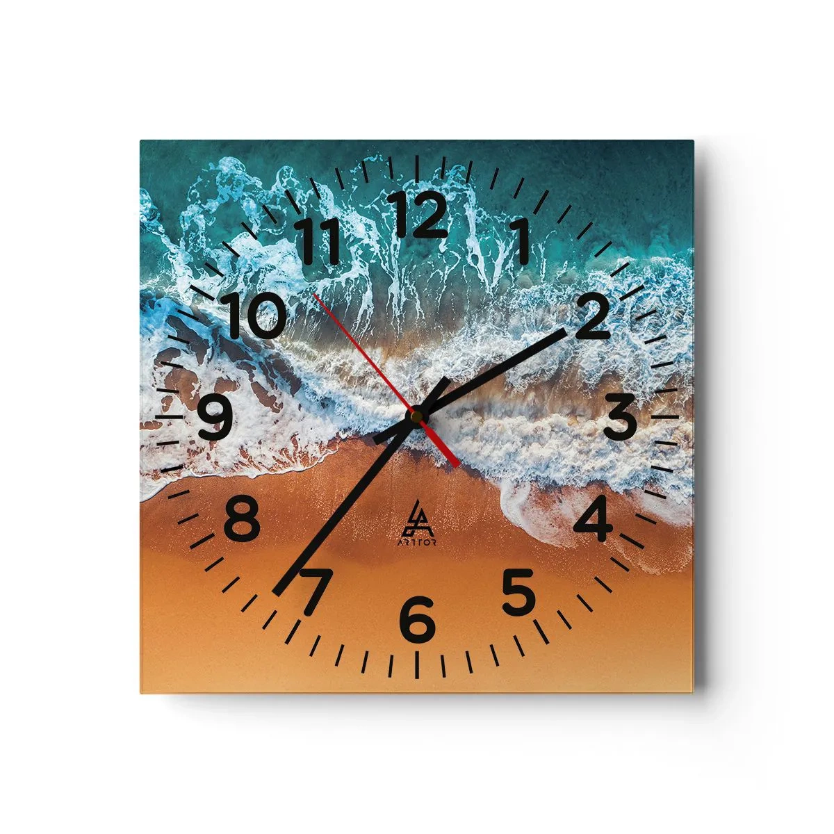 Reloj de pared - Reloj de vidrio - Siempre a la par - 40x40 cm