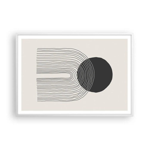 Póster en marco blanco - Temblor y certeza - 100x70 cm