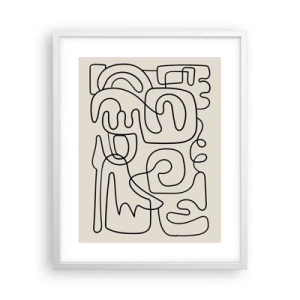 Póster en marco blanco - El camino correcto - 40x50 cm