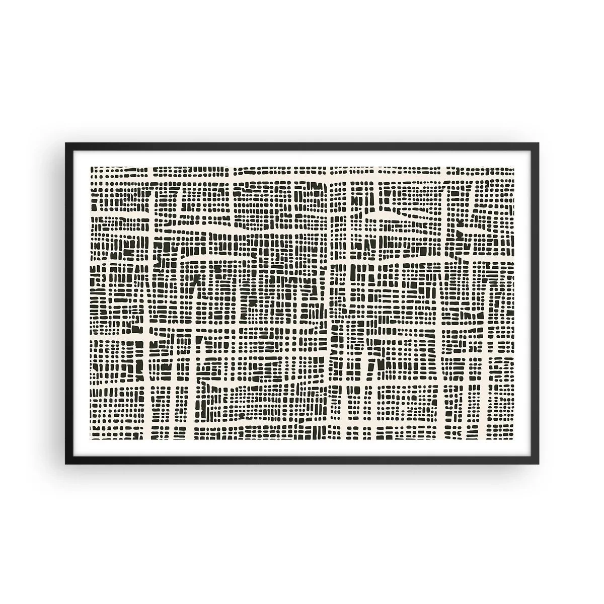 Póster en marco negro - Composición del tejido - 91x61 cm