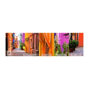 Muestra De Fotomural Standard Eco - El callejón arco iris - Ciudad, Venecia, Arquitectura - 100x30 cm