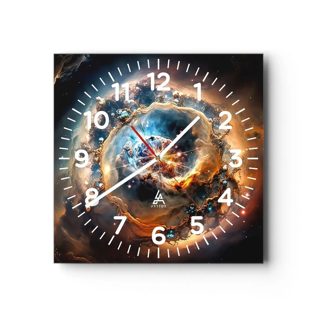 Reloj de pared - Reloj de vidrio - El inicio de todo - 30x30 cm