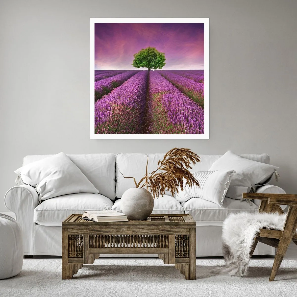 Póster - En los campos de lavanda - 30x30 cm